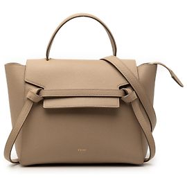 Céline Bolsa Belt em couro de bezerro micro granulado bege Celine Bege