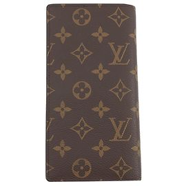 Louis Vuitton Brown Monogram Brazza Geldbörse Braun