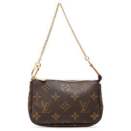 Louis Vuitton Marron Monogram Mini Pochette Accessoires Marron