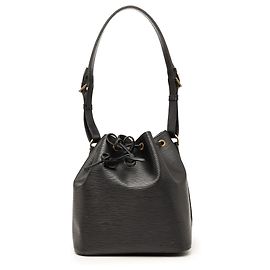 Louis Vuitton Petit Noe em couro Epi preto Preto