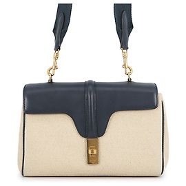 Céline Celine Handbag Shoulder Bag in Navy Raffia Navy blue