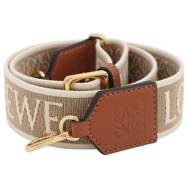 Loewe Shoulder Strap Anagram Jacquard Leather Brown Beige