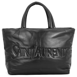 Sac cabas en cuir Yves Saint Laurent Paris Noir
