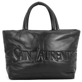 Leder-Tote-Bag Yves Saint Laurent Paris Schwarz