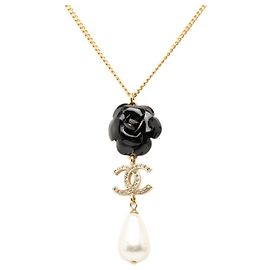 Collana Chanel Coco Mark Camellia A20A Nero D'oro