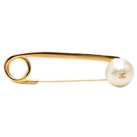 Broche Vintage Chanel Coco Mark Doré
