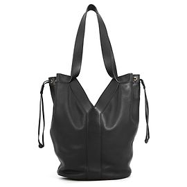 Yves Saint Laurent Black Leather Tote Bag Black