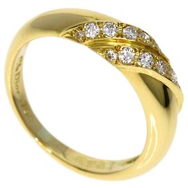 Anillo Christian Dior en oro amarillo de 18K y diamantes Amarillo