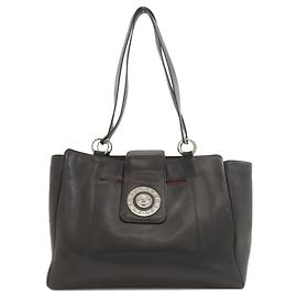 Bulgari Bvlgari Leather Tote Bag Black