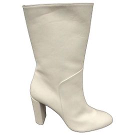Autre Marque Botines de piel blanca Sebastian Blanco