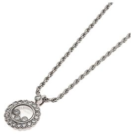 Collier Happy Diamonds de Chopard en or blanc 18K Doré