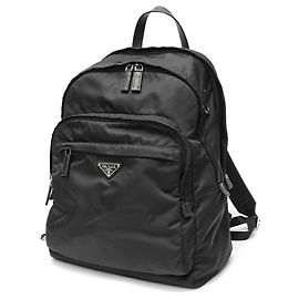 Prada Re-Nylon x Saffiano Leather Rucksack Schwarz