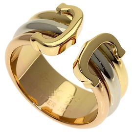 Cartier 2C Band Ring in Yellow Gold Golden