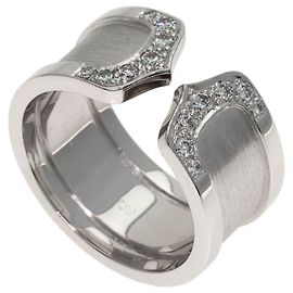 Cartier 2C Ring LM Diamond in 18K White Gold Golden