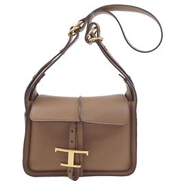 Bolsa de ombro com aba Tod's T-Timeless Marrom
