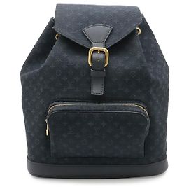 Louis Vuitton Monogram Mini Montsouris GM Backpack Blue