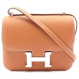 Hermès Hermes Constance 3 Mini Leder Schultertasche Braun