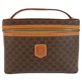 Céline Celine Vintage Macadam Brown Handbag Brown