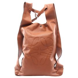 Mochila de couro Loewe Anagram Marrom