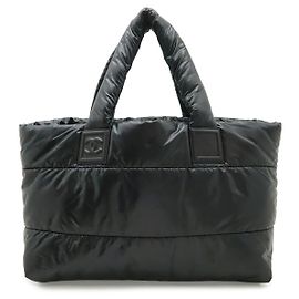 Bolsa Chanel Coco Cocoon Tote GM Nylon e Couro Preto