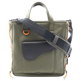 Dior Christian Dior × sacai SADDLE 2WAY Tote Bag Vert