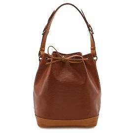 Borsa a Spalla Louis Vuitton Epi Noe in Pelle Marrone
