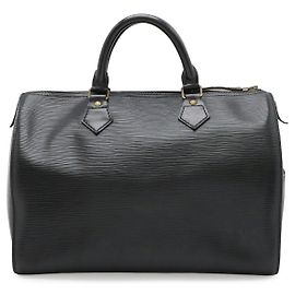 Louis Vuitton Epi Speedy 30 Handbag Black