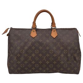 Borsa Louis Vuitton Vintage Cloth Speedy Marrone