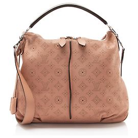 Borsa a tracolla Louis Vuitton Mahina Leather Selene PM Marrone