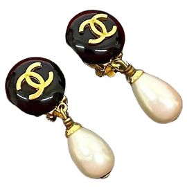 Orecchini a clip Chanel Coco Mark Perla D'oro