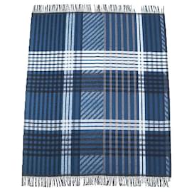 Manta de lana Hermès Escapade Azul