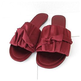 THE ROW ELLEN Leather Sandals Brown Dark red