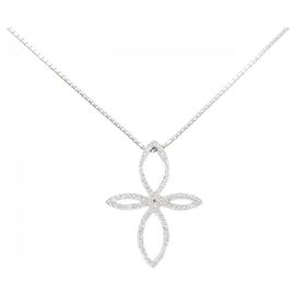 Autre Marque Collana in oro bianco Au750 e diamanti Argento