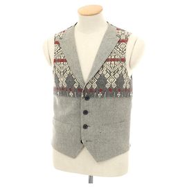 Autre Marque Quesorvel Wool Embroidery Vest Brown