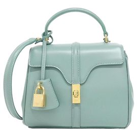 Céline Borsa a tracolla Celine 16 Mini in pelle di vitello Blu Altro