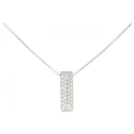 Autre Marque Colar de platina e diamantes Prata
