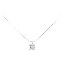 Autre Marque Colar de Au750 com Diamantes Prata