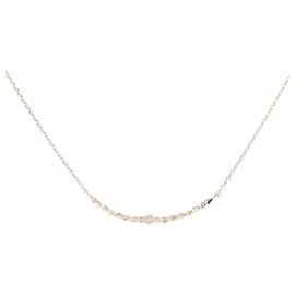 Autre Marque Colar de ouro rosa K10 e diamantes Rosa
