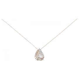 Autre Marque Colar de diamantes bicolore Au750 Dourado