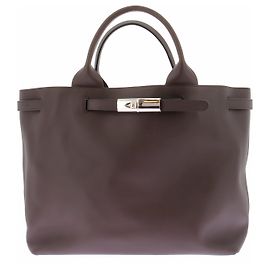 Sac à main Longchamp en cuir marron Marron