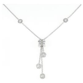 Bulgari Colar Bvlgari B.zero1 750 Ouro Branco e Diamante Prata