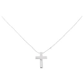 Autre Marque Collana con Croce Au750 Argento