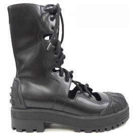 Christian Dior Brushed Calfskin Boots Black