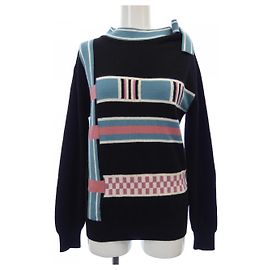 Hermès Hermes 4H2633D8 Maille en cachemire Noir Rose Bleu