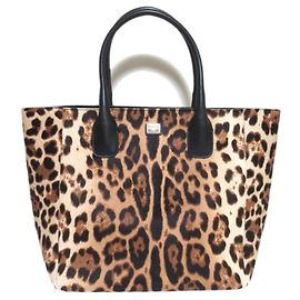 Dolce & Gabbana Borsa Tote in pelo di vitello leopardato Dolce&Gabbana Nero Beige