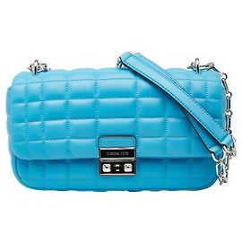 Borsa 2 in 1 in pelle Tribeca di Michael Kors Blu