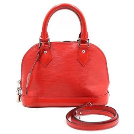 Louis Vuitton Alma BB Tote Bag und Schultertasche Rot