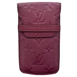Louis Vuitton Custodia per Telefono Monogram Empreinte in Pelle Rosa