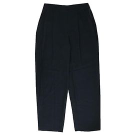 Lanvin Collection Dark Navy Shirring Wide Pants Black