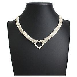 Tiffany & Co Collar de plata con corazón Negro